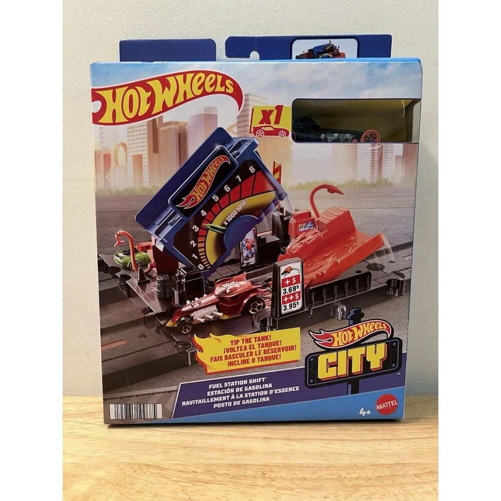 Hot Wheels City Fuel Station Shift Track Playset NEW